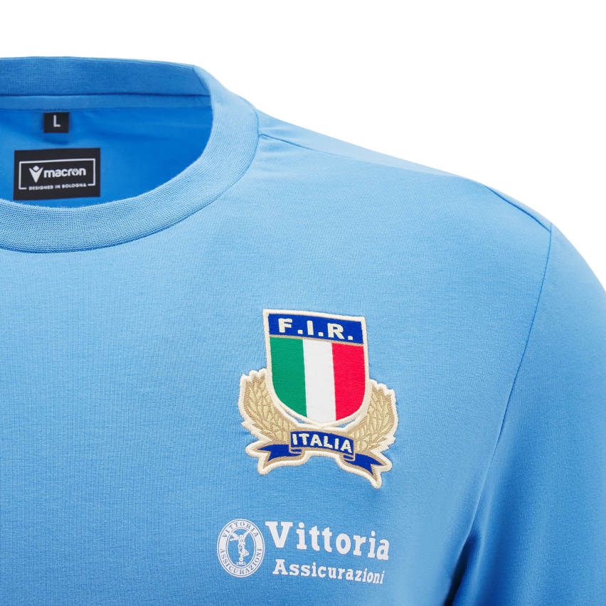 Italy Rugby Travel Cotton T-shirt 24/25 - Macron