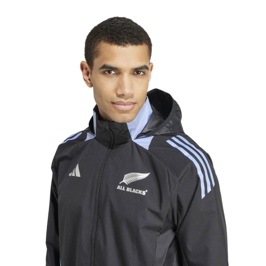 All Blacks 2024-2025 Zip Rugby Jacket - Adidas