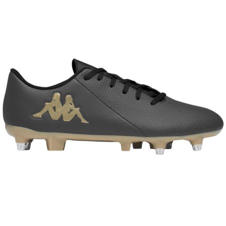 Kappa GYRA SG rugby shoes grey yellow side view