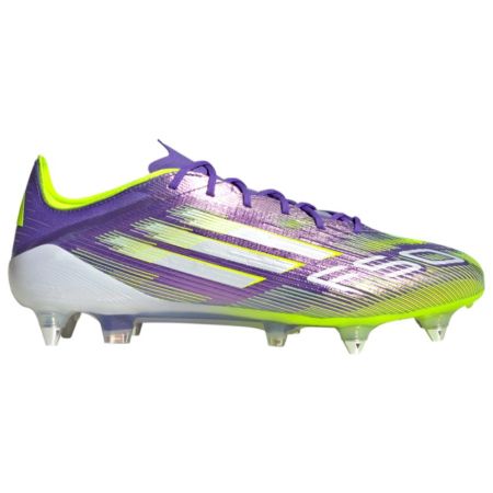 Rugby Shoes F50 Elite SG Hybrid Studs All Ground Purple/Green - Adidas