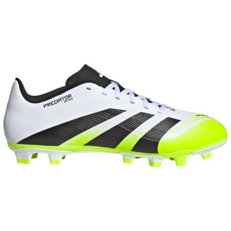 Rugby Shoes Predator Club FG/MG Molded Studs Firm Ground Black/White/Fluo - Adidas