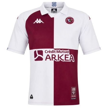 UBB Kappa Away Rugby Jersey Bordeaux White Checkerboard 2026/2027