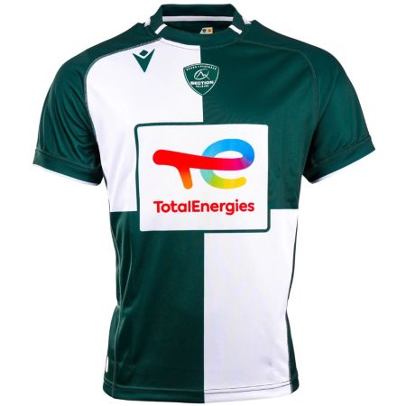 Section Paloise children rugby jersey green white Macron 2026/27