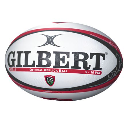 RC Toulon Gilbert size 5 replica rugby ball red black white