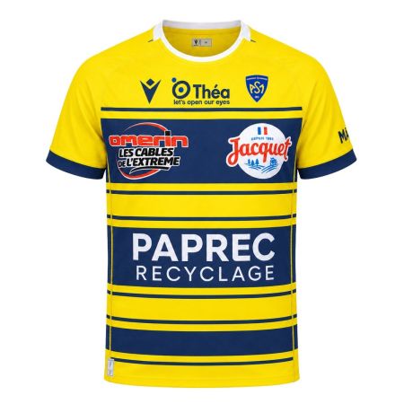Detail sponsors crest Replica ASM Clermont Macron polyester jersey