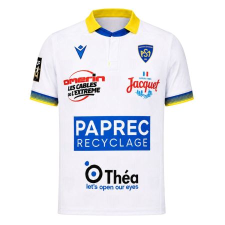 ASM Clermont away rugby jersey white yellow Macron 2026/2027