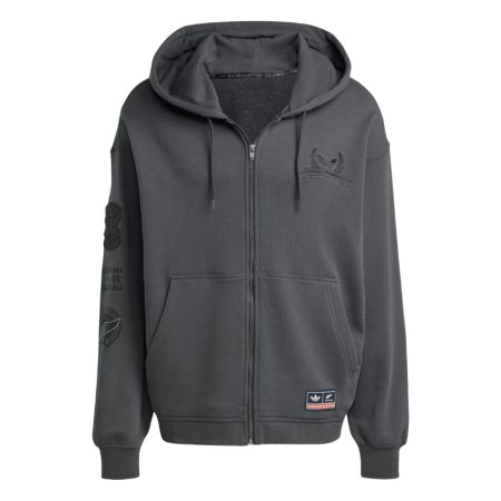All Blacks grey zip-up hoodie rugby sweatshirt adidas Originals