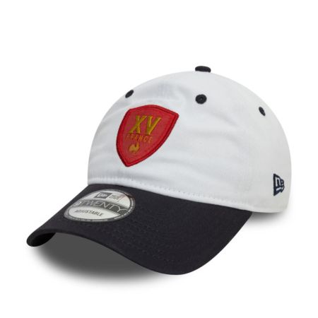 France Rugby Cap Contrast Visor 9TWENTY Adjustable White/Navy – New Era