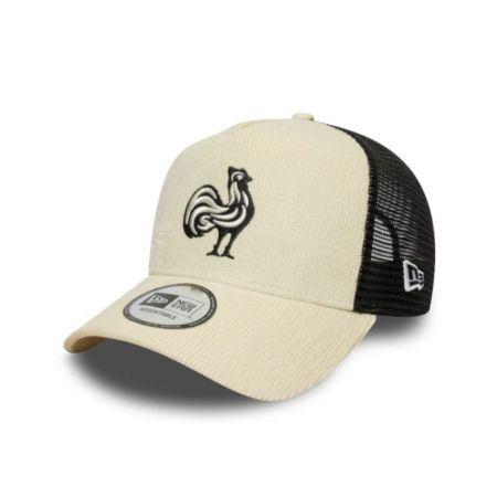 France Rugby Cord E-Frame Trucker Cap Beige – New Era