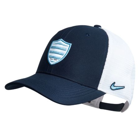 Racing 92 Nike navy blue trucker cap embroidered logo front view