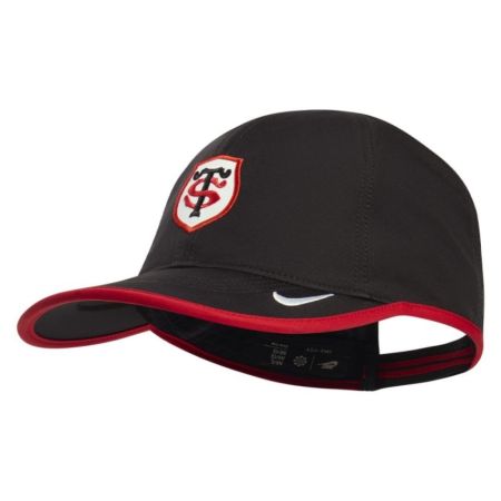 Stade Toulousain Nike Featherlight Black Cap with Red Embroidered Logo