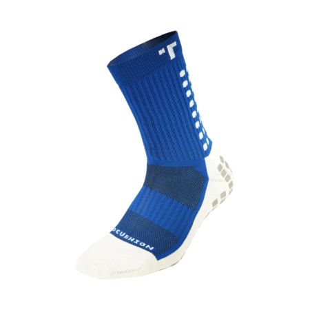 Rugby Anti-Slip Mid-Calf Padded Blue Socks - Trusox