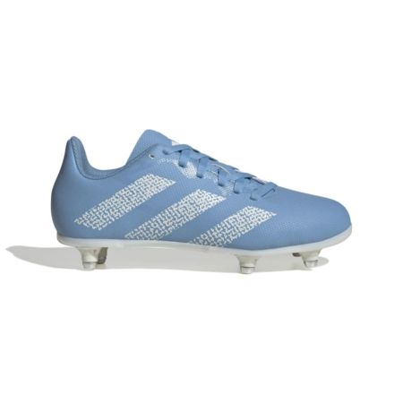 Junior SG Screw-In Studs Soft Ground Light Blue Rugby Boots - Adidas