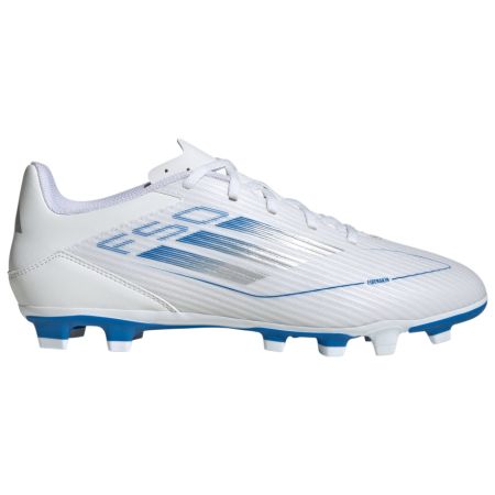 Rugby Boots F50 Club FG/MG Molded Studs Dry Ground White/Blue - Adidas