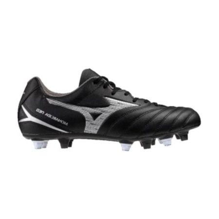 Mizuno Monarcida Neo III Select Mix black rugby boot on field