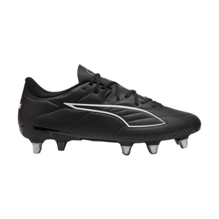 Puma Avant II H8 black rugby boot screw-in studs side profile