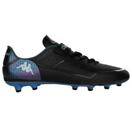 Kids' Rugby Boots Kombat Player EV (FG) with Molded Studs Black Blue - Kappa

