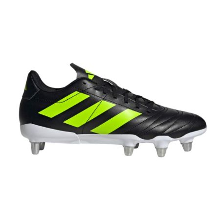 Kakari SG Rugby Boots Screw-in Studs Soft Ground Lucid Lemon Pack Black - Adidas 
