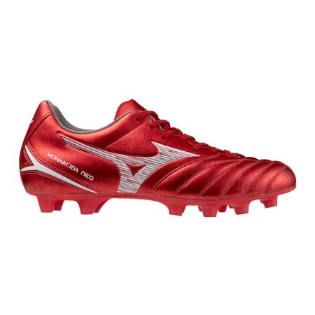 Monarcida Neo III Select rugby boots with molded studs, red - Mizuno