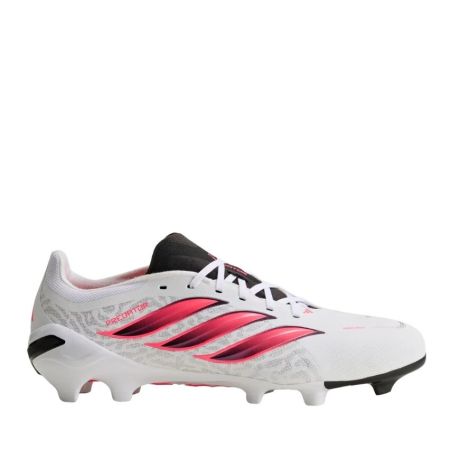 Adidas Predator League FG white turquoise rugby shoes rear view moulded studs