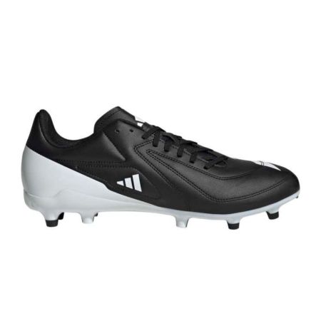 Adidas RS-15 FG moulded studs rugby boots black white lateral view
