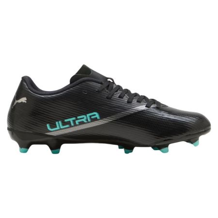 Puma Ultra 7 Play black mint rugby stud lateral profile mesh upper