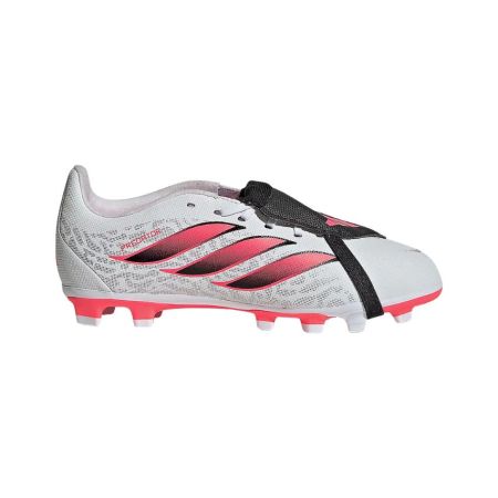 Adidas Predator Club FG children's shoes white turbo black right side view