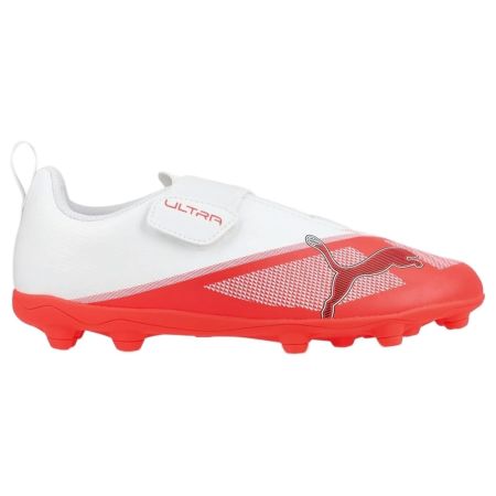 Children's rugby boot PUMA ULTRA 7 red black white side view