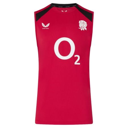 England Performance Red Rugby Tank Top - Castore