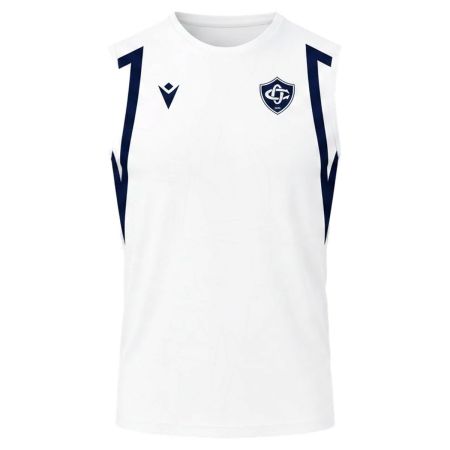 Castres Olympique white rugby sleeveless training tank 2026-2027