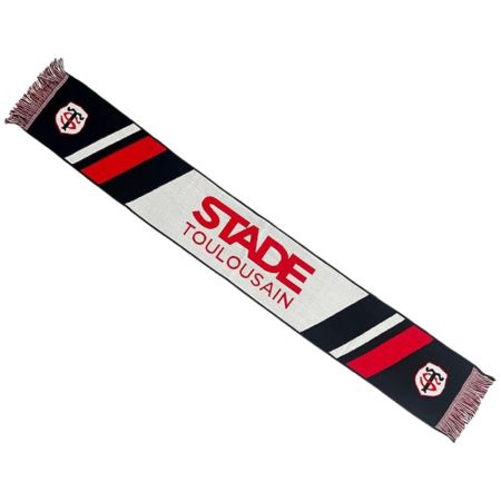 Stade Toulousain rugby scarf jacquard woven acrylic red black supporter