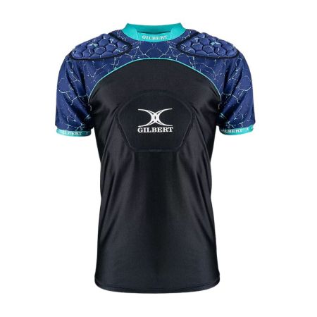 Atomic V3 rugby shoulder pad black and blue Gilbert