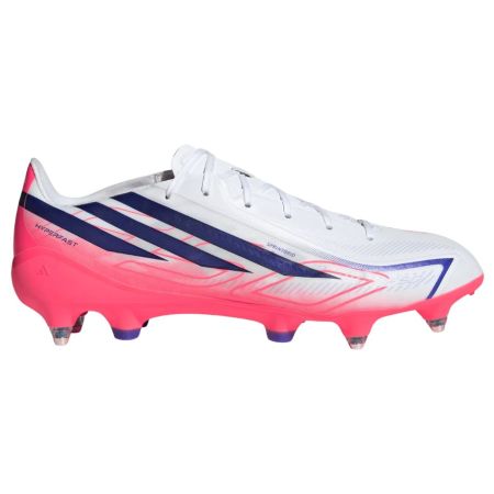 adidas F50 Hyperfast League SG rugby boot white purple side view