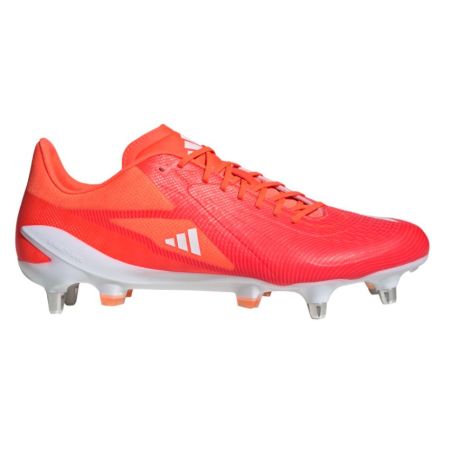 Adizero RS15 Ultimate Rugby Shoes (SG) Hybrid Studs for Soft Ground Red and Orange - adidas