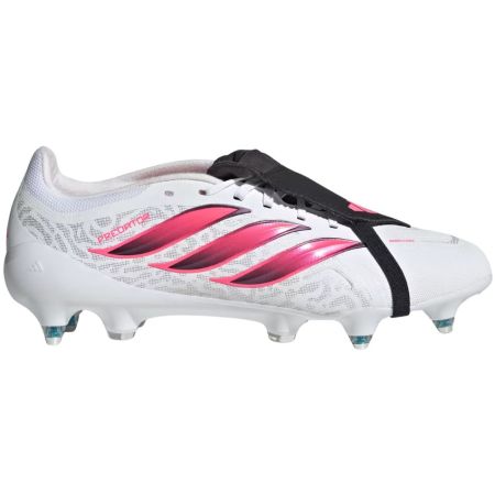 Adidas Predator League white rugby boot profile fold-down tongue