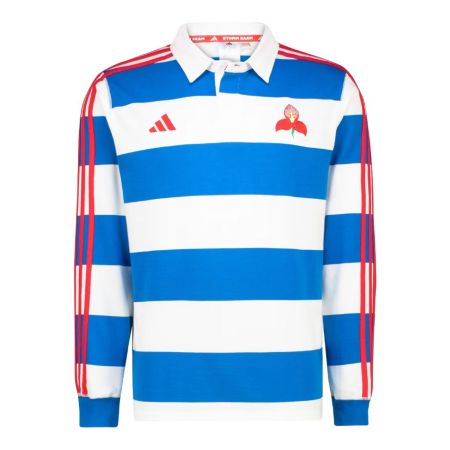 Stormers Heritage Adidas cotton polo royal blue white contrasting collar
