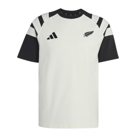 All Blacks Adidas off white cotton casual rugby t-shirt