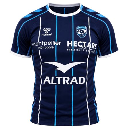 Montpellier home rugby jersey 2026 2027 Pro Hummel blue orange