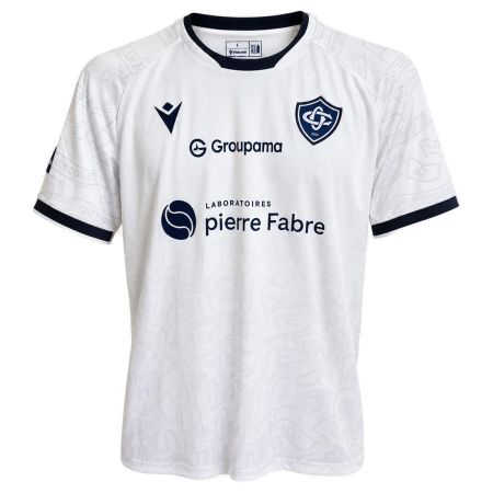 Castres Olympique white warm-up rugby jersey Macron 2026-2027 front view