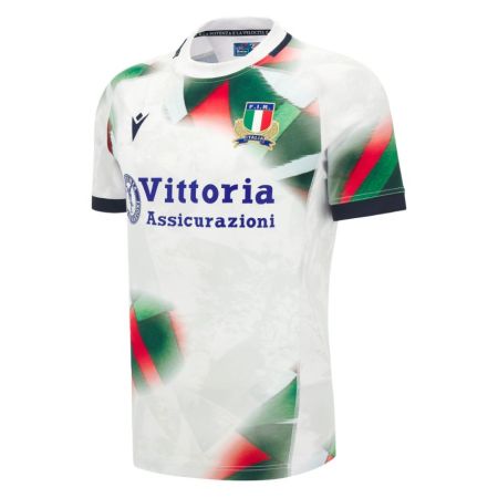 Italy Rugby 2026/27 Macron away jersey white with blue details