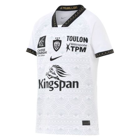 RC Toulon kids rugby jersey Nike white Art deco pattern front