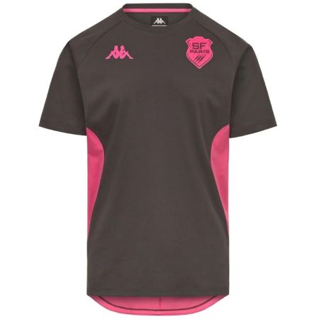 Stade Français grey pink rugby exit t-shirt Kappa Millido 2