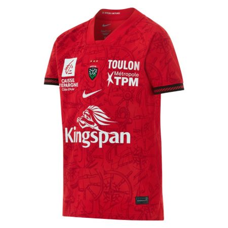 RC Toulon children's home jersey 2026-2027 red Nike front view