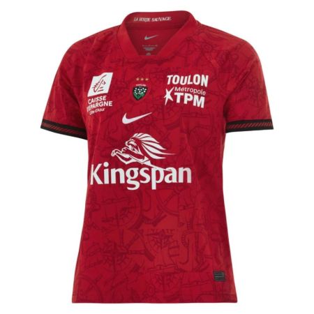 Women's rugby jersey RC Toulon home red black Nike 2026