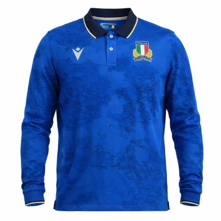 Maillot Rugby Supporter Coton Manches longues Italie 2025/2026 - Macron
