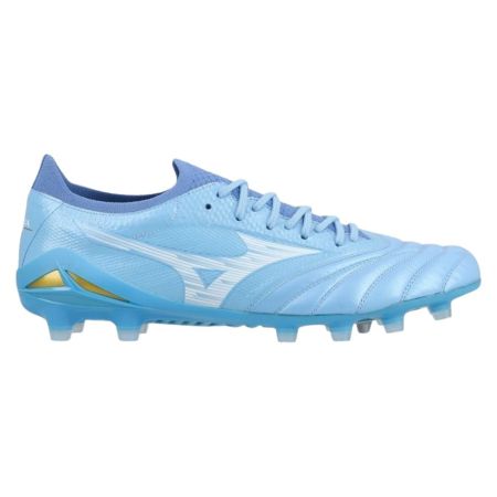 Mizuno Morelia Neo IV Beta Elite FG sky blue shoe lateral view