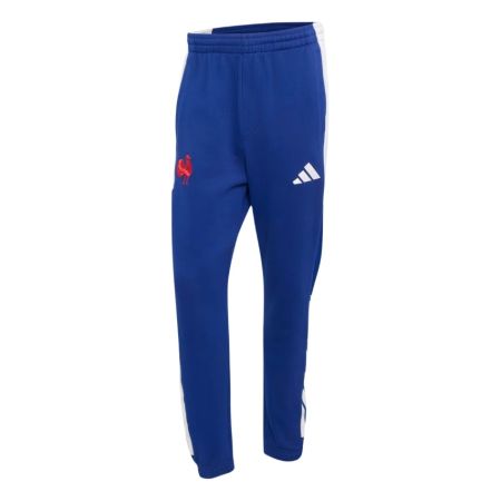 France Rugby travel trousers adidas navy blue cotton french terry front view