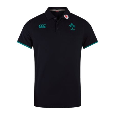 Ireland Rugby Polo Black/Green 24/25 - Canterbury
