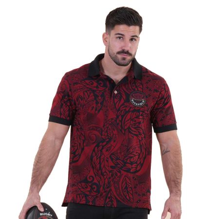 Polo Rugby Short Sleeve Maori Print - Ruckfield

