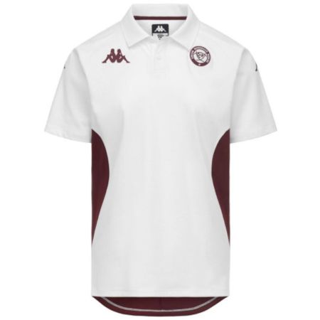 Kappa UBB white bordeaux rugby polo front view